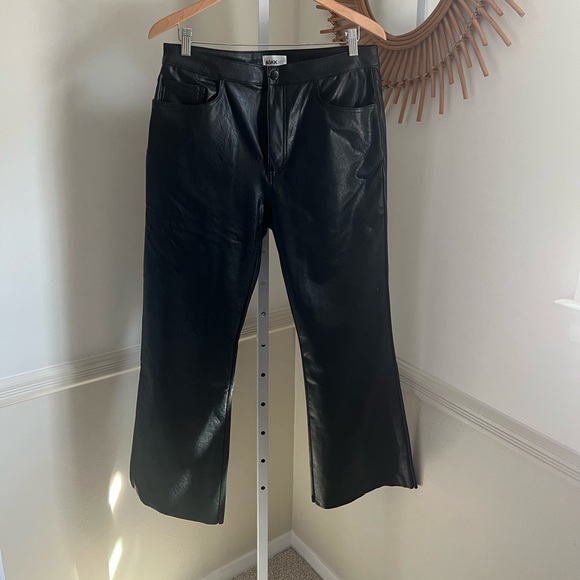 ASKK NY Pants - Anthropologie ASKK NY Black Geek Vegan Faux Leather Pants NWT Size 31